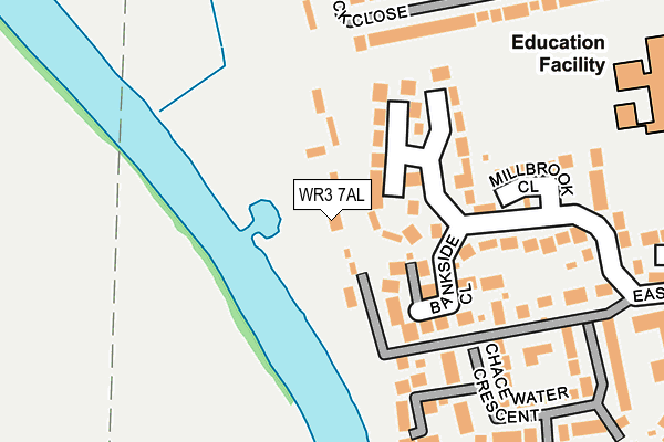 WR3 7AL map - OS OpenMap – Local (Ordnance Survey)