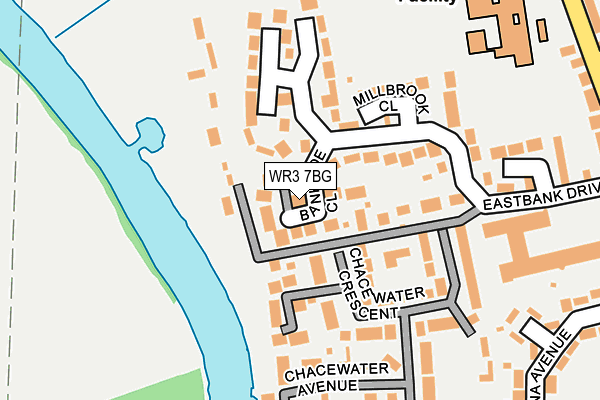 WR3 7BG map - OS OpenMap – Local (Ordnance Survey)