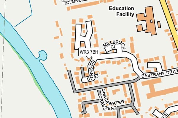 WR3 7BH map - OS OpenMap – Local (Ordnance Survey)