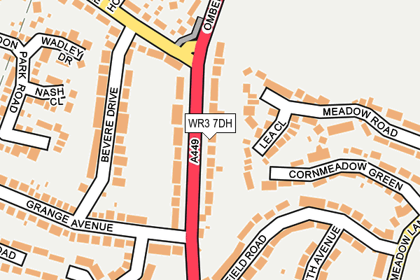 WR3 7DH map - OS OpenMap – Local (Ordnance Survey)