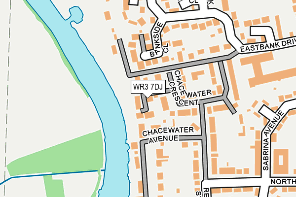 WR3 7DJ map - OS OpenMap – Local (Ordnance Survey)