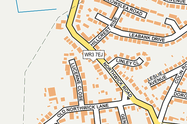 WR3 7EJ map - OS OpenMap – Local (Ordnance Survey)