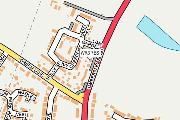 WR3 7ES map - OS OpenMap – Local (Ordnance Survey)