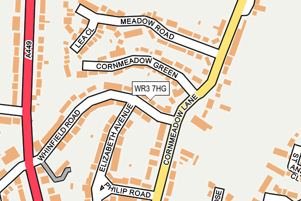 WR3 7HG map - OS OpenMap – Local (Ordnance Survey)