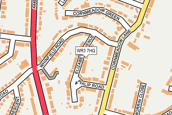 WR3 7HQ map - OS OpenMap – Local (Ordnance Survey)