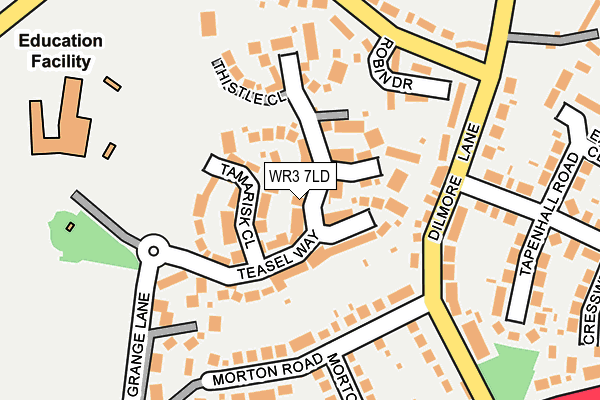 WR3 7LD map - OS OpenMap – Local (Ordnance Survey)
