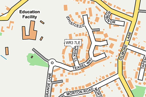 WR3 7LE map - OS OpenMap – Local (Ordnance Survey)
