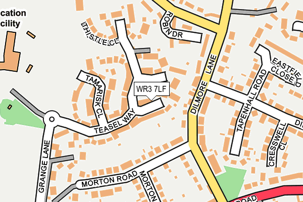 WR3 7LF map - OS OpenMap – Local (Ordnance Survey)