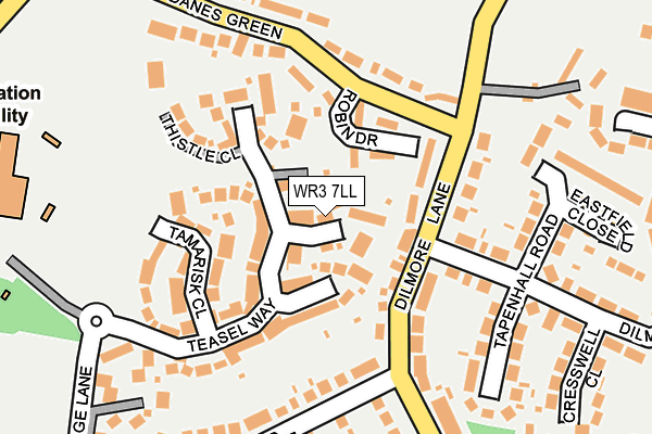 WR3 7LL map - OS OpenMap – Local (Ordnance Survey)