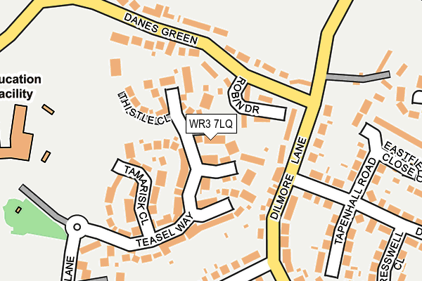 WR3 7LQ map - OS OpenMap – Local (Ordnance Survey)