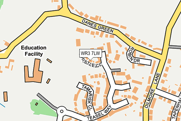 WR3 7LW map - OS OpenMap – Local (Ordnance Survey)
