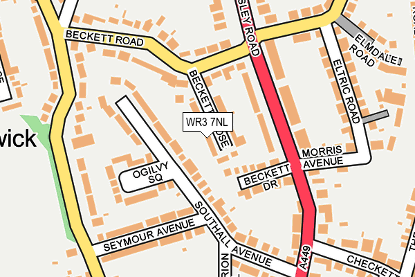 WR3 7NL map - OS OpenMap – Local (Ordnance Survey)