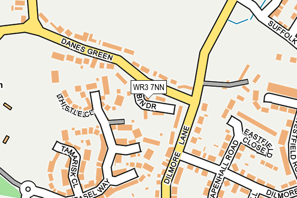 WR3 7NN map - OS OpenMap – Local (Ordnance Survey)