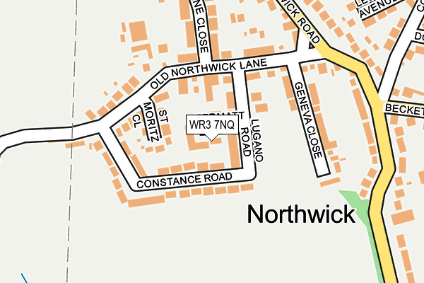 WR3 7NQ map - OS OpenMap – Local (Ordnance Survey)