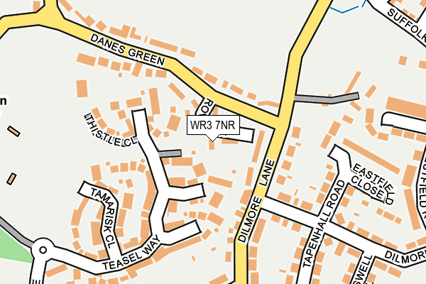 WR3 7NR map - OS OpenMap – Local (Ordnance Survey)