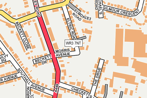 WR3 7NT map - OS OpenMap – Local (Ordnance Survey)