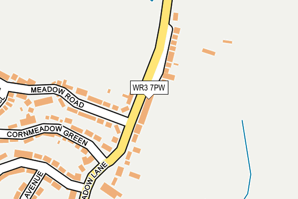WR3 7PW map - OS OpenMap – Local (Ordnance Survey)
