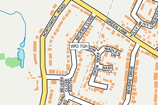 WR3 7QH map - OS OpenMap – Local (Ordnance Survey)