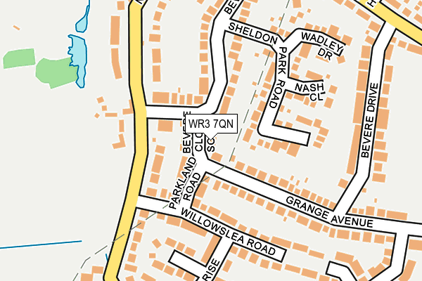 WR3 7QN map - OS OpenMap – Local (Ordnance Survey)