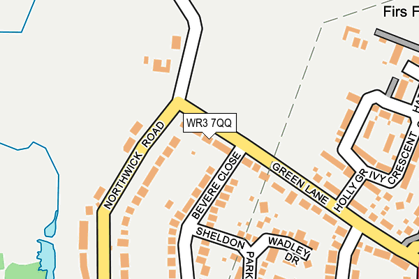 WR3 7QQ map - OS OpenMap – Local (Ordnance Survey)
