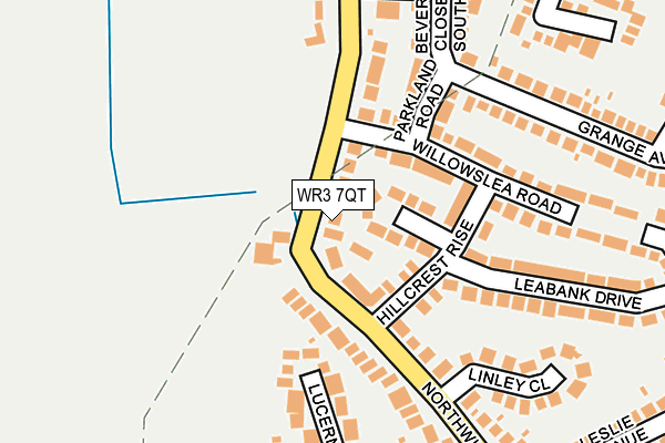 WR3 7QT map - OS OpenMap – Local (Ordnance Survey)