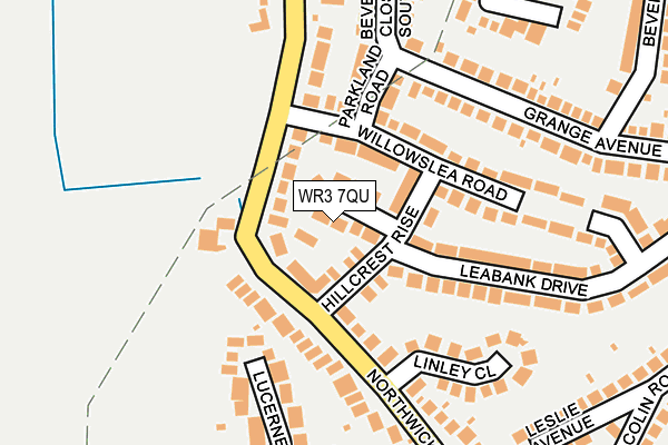WR3 7QU map - OS OpenMap – Local (Ordnance Survey)