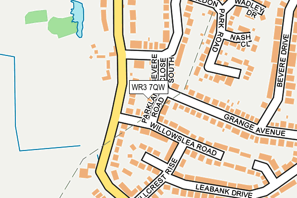 WR3 7QW map - OS OpenMap – Local (Ordnance Survey)