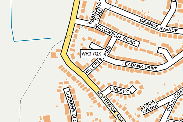 WR3 7QX map - OS OpenMap – Local (Ordnance Survey)