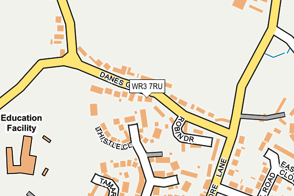 WR3 7RU map - OS OpenMap – Local (Ordnance Survey)
