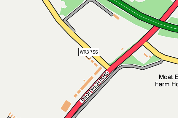 WR3 7SS map - OS OpenMap – Local (Ordnance Survey)