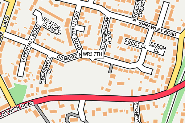 WR3 7TH map - OS OpenMap – Local (Ordnance Survey)
