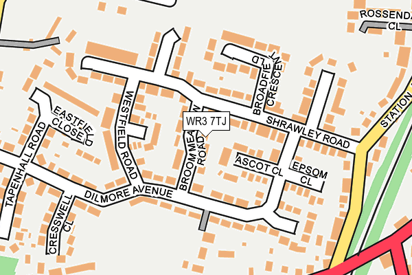 WR3 7TJ map - OS OpenMap – Local (Ordnance Survey)