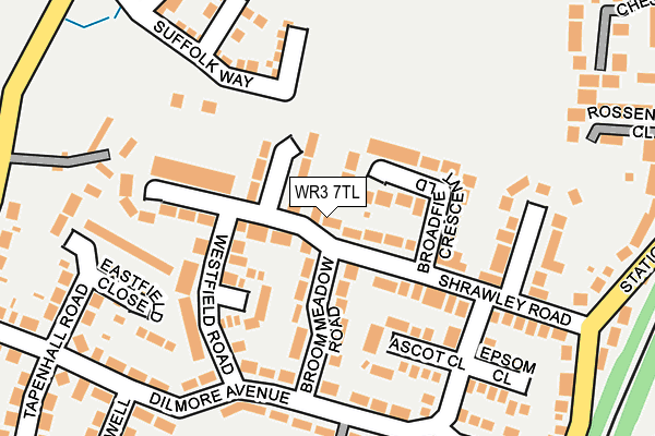 WR3 7TL map - OS OpenMap – Local (Ordnance Survey)