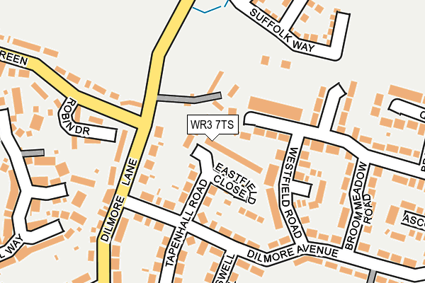 WR3 7TS map - OS OpenMap – Local (Ordnance Survey)