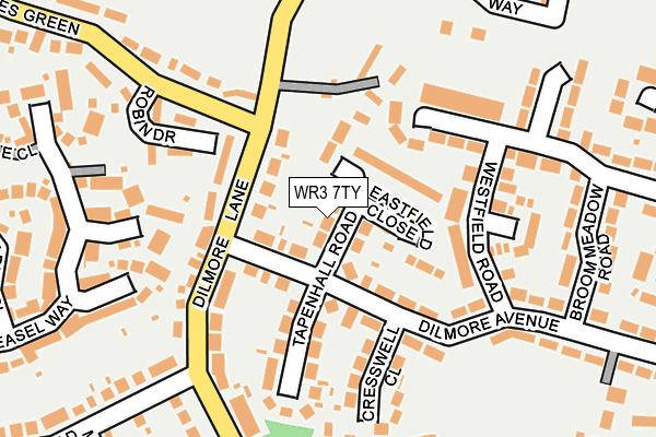 WR3 7TY map - OS OpenMap – Local (Ordnance Survey)