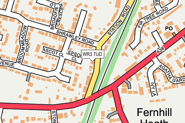 WR3 7UD map - OS OpenMap – Local (Ordnance Survey)