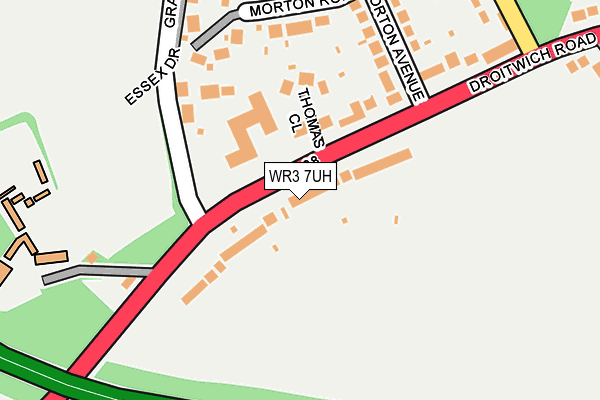 WR3 7UH map - OS OpenMap – Local (Ordnance Survey)