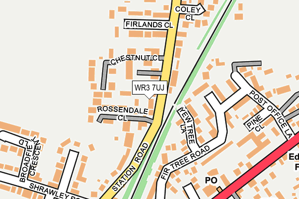 WR3 7UJ map - OS OpenMap – Local (Ordnance Survey)
