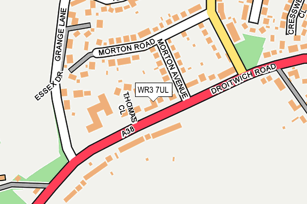WR3 7UL map - OS OpenMap – Local (Ordnance Survey)