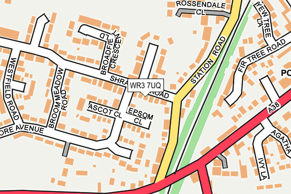 WR3 7UQ map - OS OpenMap – Local (Ordnance Survey)