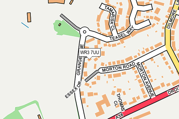 WR3 7UU map - OS OpenMap – Local (Ordnance Survey)