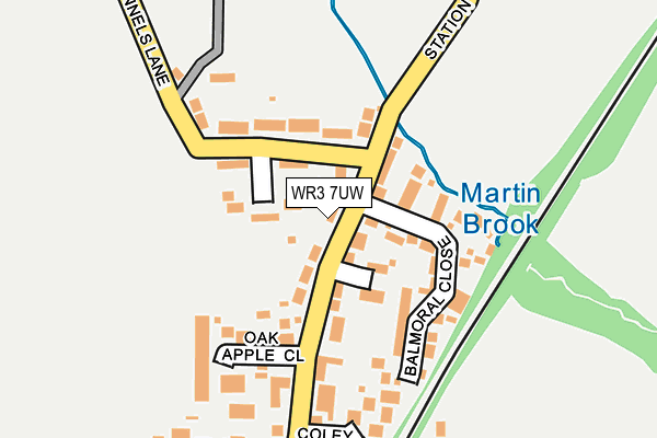 WR3 7UW map - OS OpenMap – Local (Ordnance Survey)