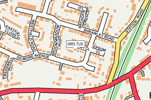 WR3 7UX map - OS OpenMap – Local (Ordnance Survey)
