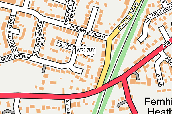 WR3 7UY map - OS OpenMap – Local (Ordnance Survey)