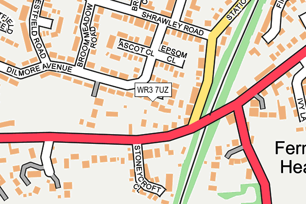 WR3 7UZ map - OS OpenMap – Local (Ordnance Survey)