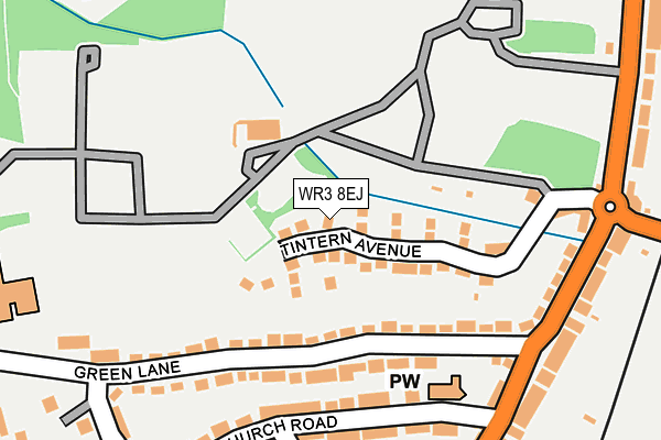 WR3 8EJ map - OS OpenMap – Local (Ordnance Survey)