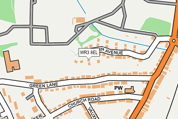 WR3 8EL map - OS OpenMap – Local (Ordnance Survey)