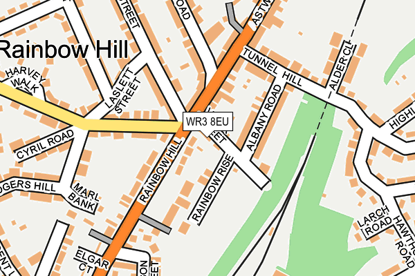 WR3 8EU map - OS OpenMap – Local (Ordnance Survey)