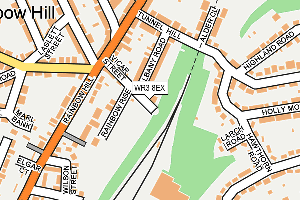 WR3 8EX map - OS OpenMap – Local (Ordnance Survey)