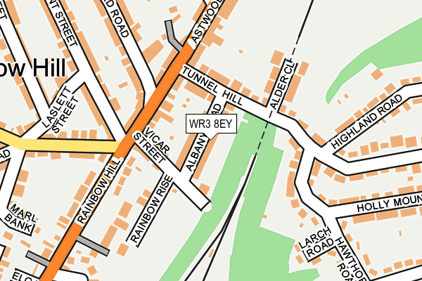 WR3 8EY map - OS OpenMap – Local (Ordnance Survey)